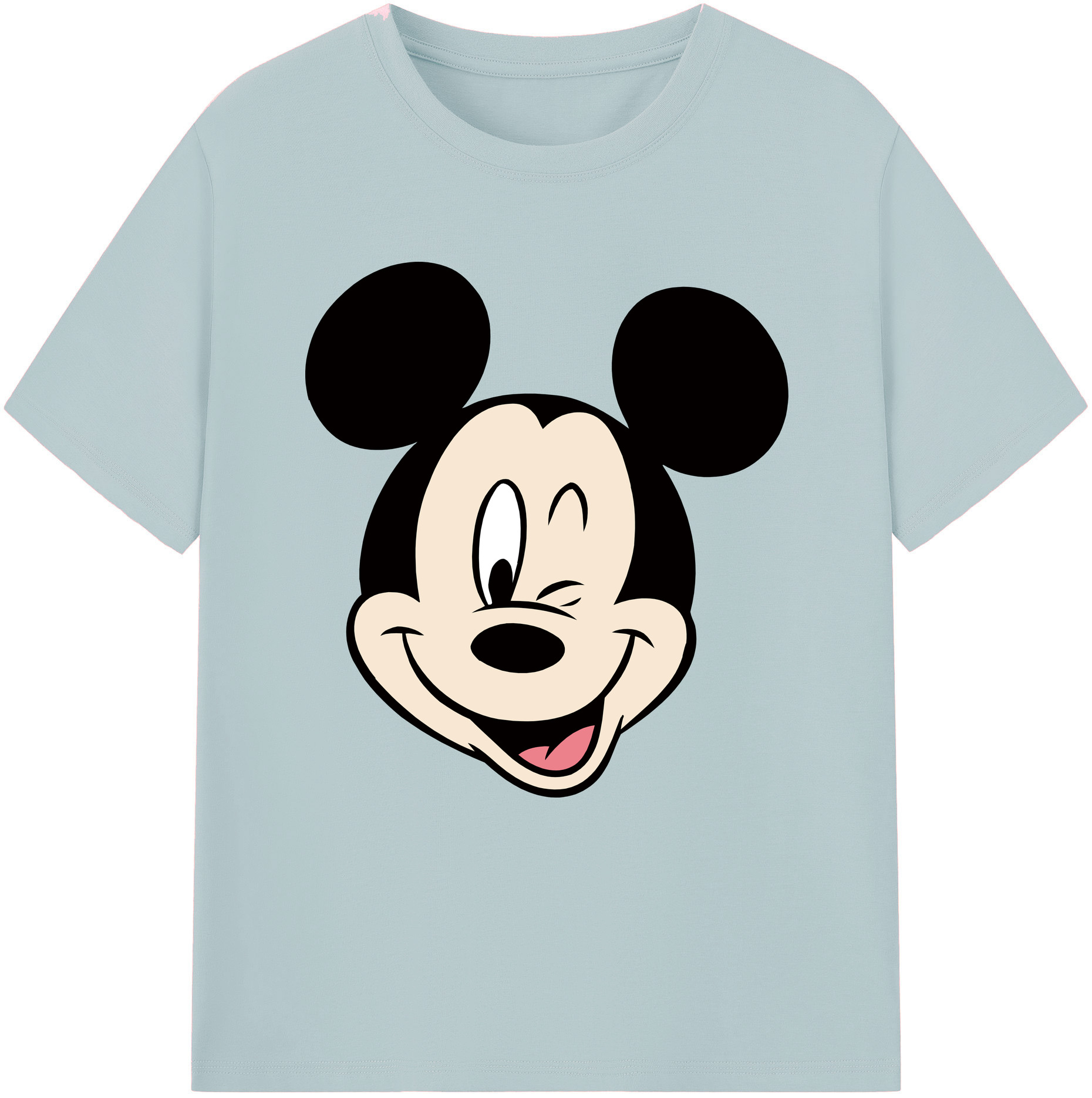 （画像用） ミッキーマウス Mickey Mouse 綿100％半袖Tシャツ（フロントプリント）